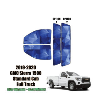2019 – 2021 GMC Sierra 1500 Standard Cab – Full Truck Precut Window Tint Kit Automotive Window Film