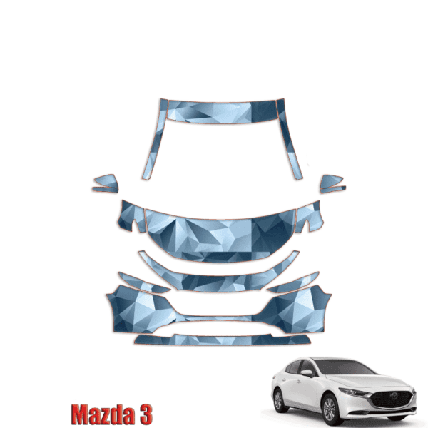 2019-2021 Mazda3 Sedan Precut Paint Protection PPF Kit – Partial Front