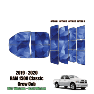 2019 – 2022 RAM 1500 Classic Crew Cab – Full Truck Precut Window Tint Kit Automotive Window Film
