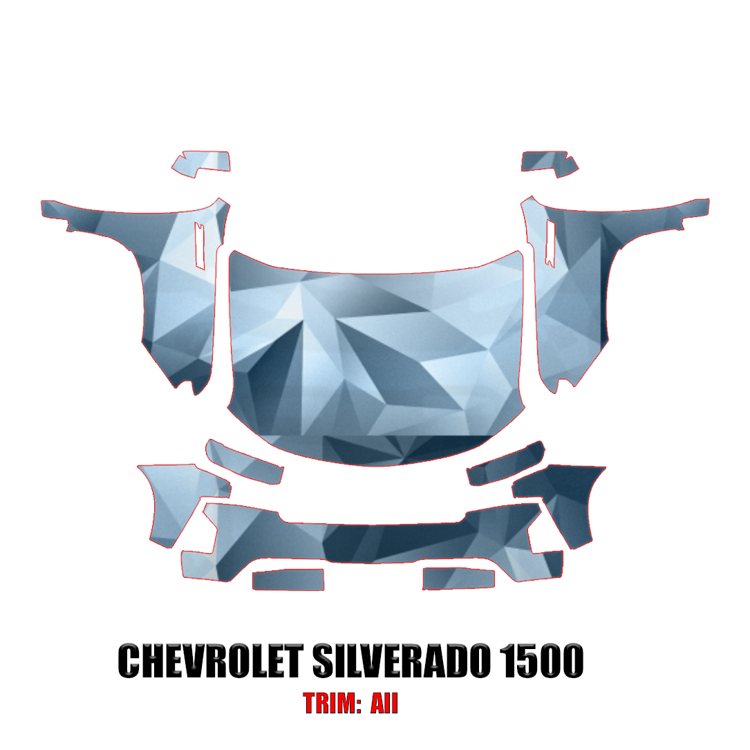 2019-2021 Chevrolet Silverado 1500 Precut Paint Protection Kit – Full Front