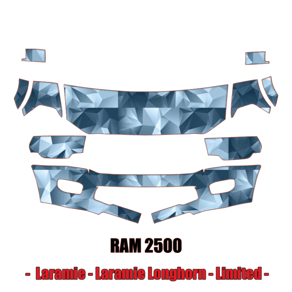 2019-2023 RAM 2500 Laramie, Laramie Longhorn, Limited Paint Protection Kit (PPF) – Partial Front