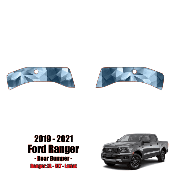 2019 – 2021 Ford Ranger – XL, XLT, Lariat Paint Protection Kit (PPF) – Rear Bumper