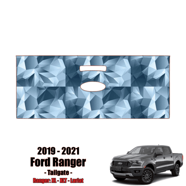 2019 – 2021 Ford Ranger – XL, XLT, Lariat Paint Protection Kit (PPF) – Tailgate Assembly