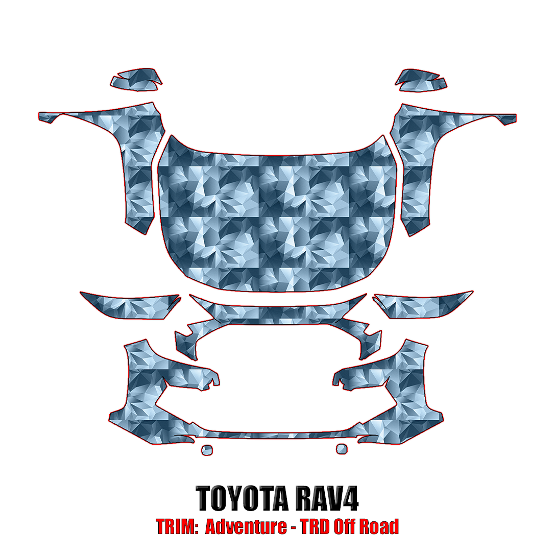 2019-2024 Toyota Rav4 Precut Paint Protection PPF Kit – Full Front