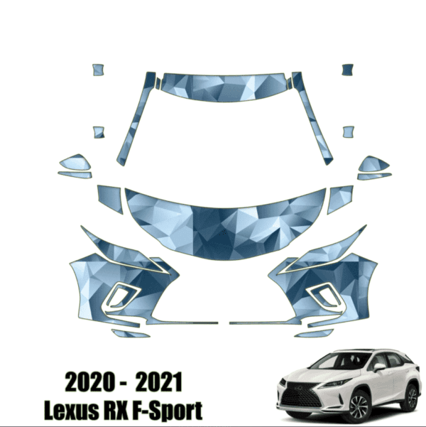 2020 – 2021 Lexus RX F-Sport – Precut Paint Protection Kit (PPF) – Partial Front