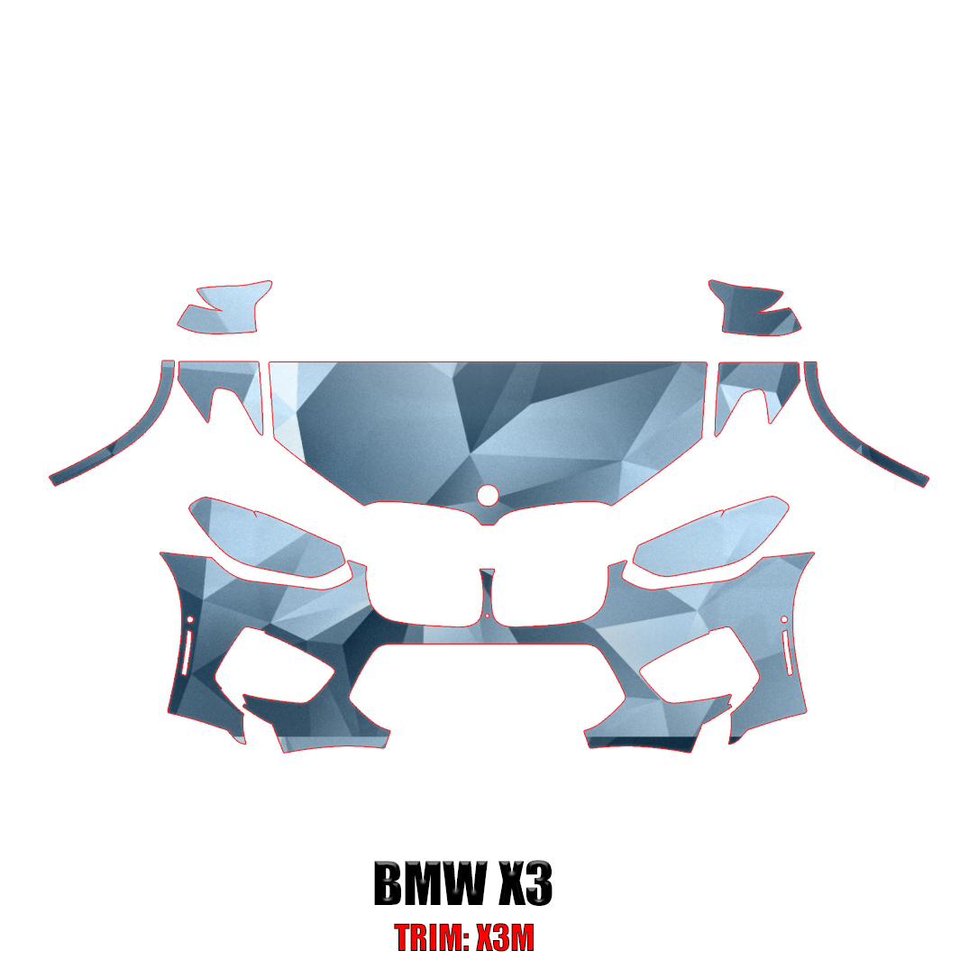 2020-2021 BMW X3 Precut Paint Protection PPF Kit – Partial Front