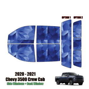 2020 – 2022 Chevrolet Silverado 3500 Crew Cab – Full Truck Precut Window Tint Kit Automotive Window Film
