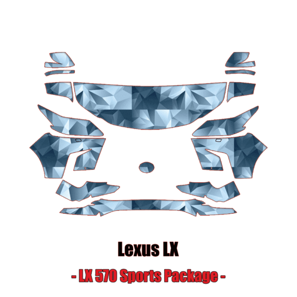 2020 – 2022 Lexus LX570 Sport Package Pre-Cut Paint Protection Kit (PPF) Partial Front