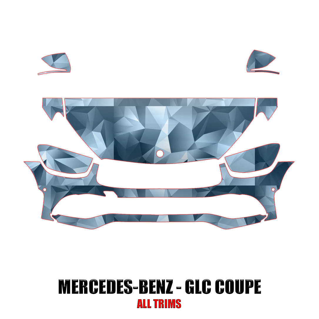 2020-2023 Mercedes-Benz GLC Coupe 43 AMG Precut Paint Protection Kit – Partial Front