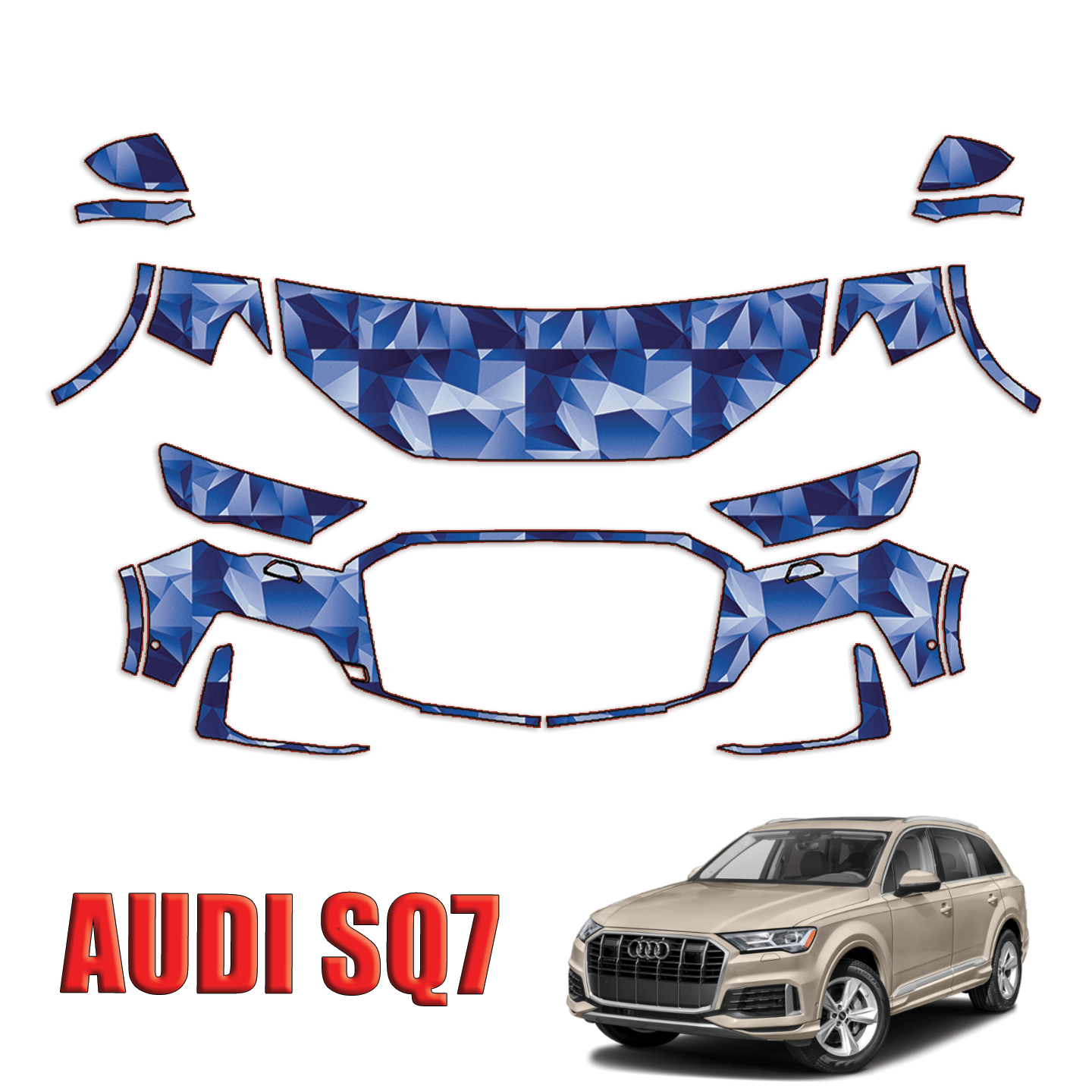 2020-2024 Audi SQ7 Precut Paint Protection PPF Kit – Partial Front