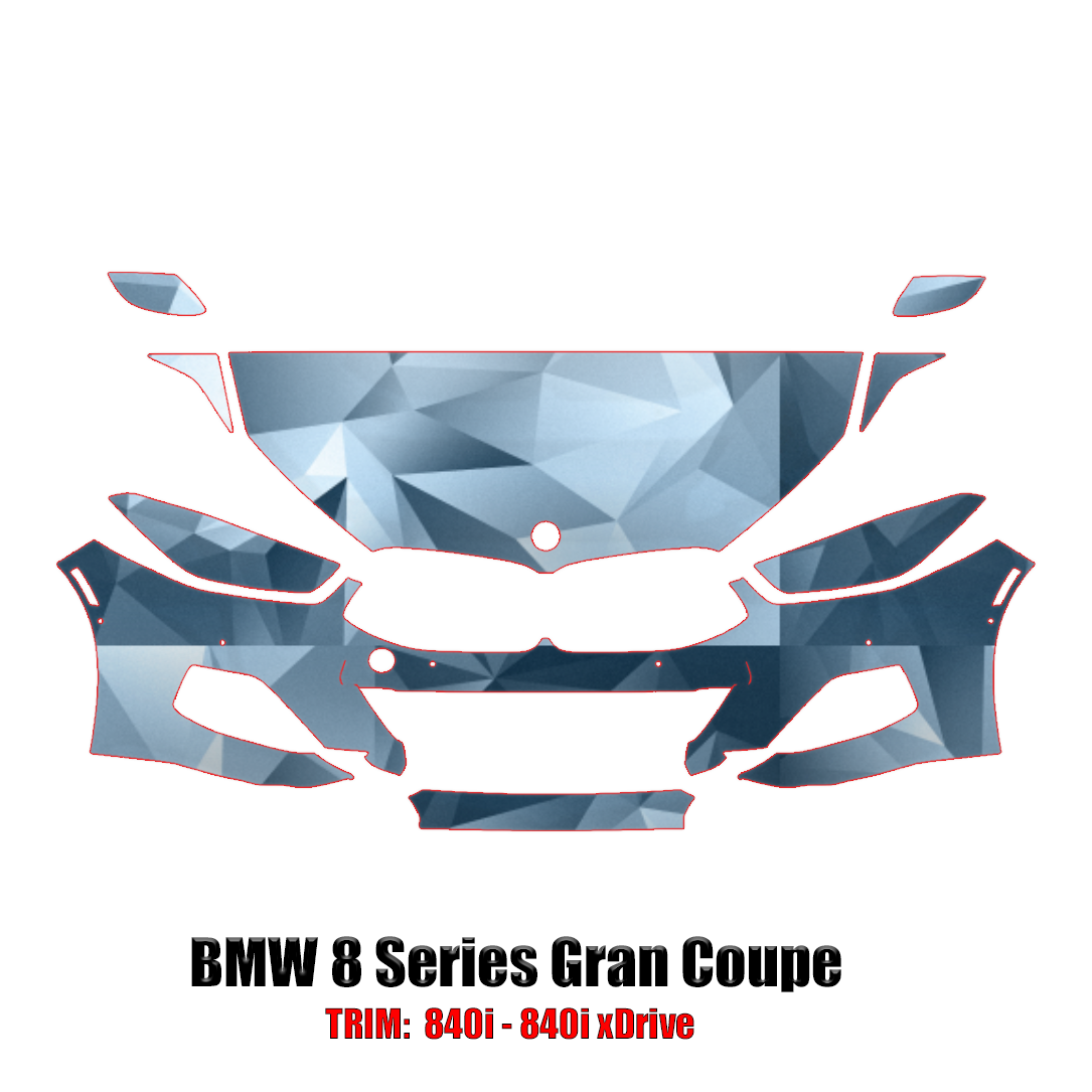 2020-2024 BMW 8-Series Gran Coupe Precut Paint Protection PPF Kit – Partial Front