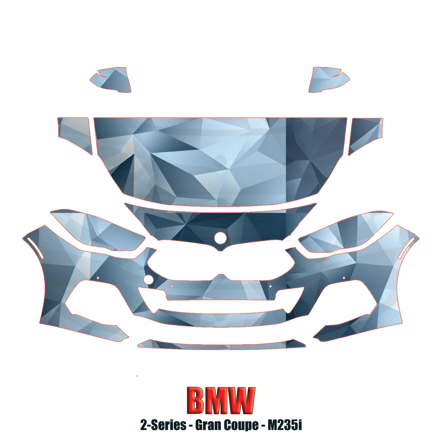 2020-2024 BMW 2 Series Gran Coupe Precut Paint Protection PPF Kit – Partial Front