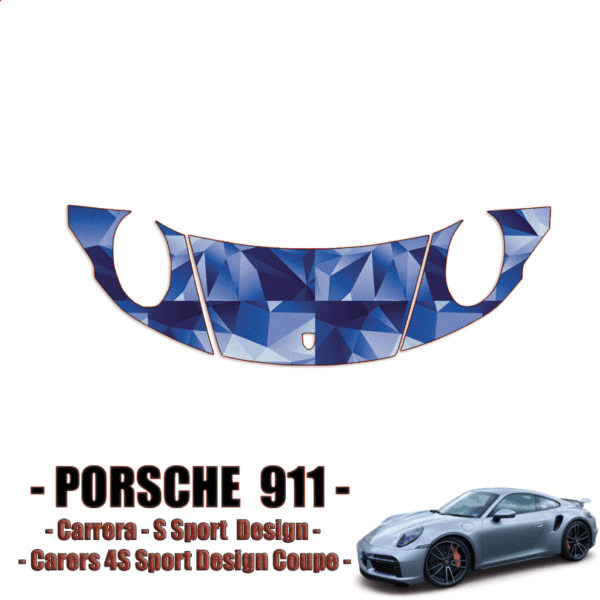 2020-2022 Porsche 911 Carrera S Sport Design Precut Paint Protection Kit – Partial Hood + Fenders