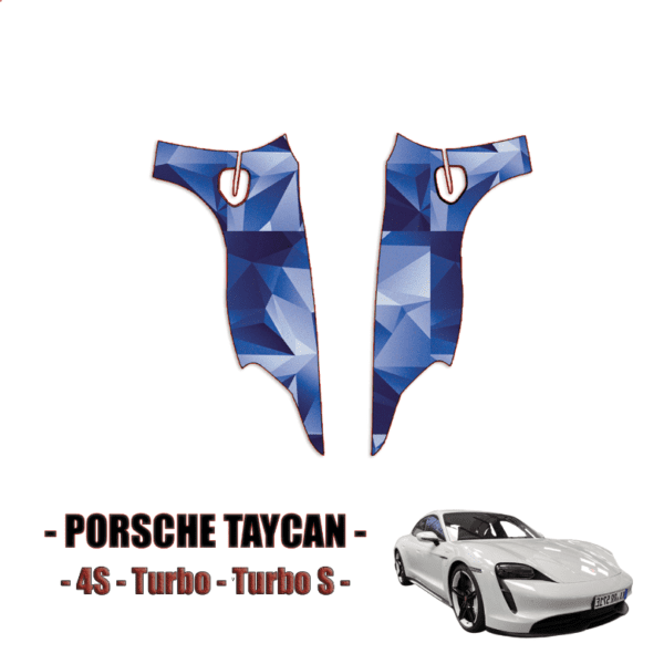 2020-2023 Porsche Taycan Precut  Pant Protection Kit PPF – Full Front Fenders