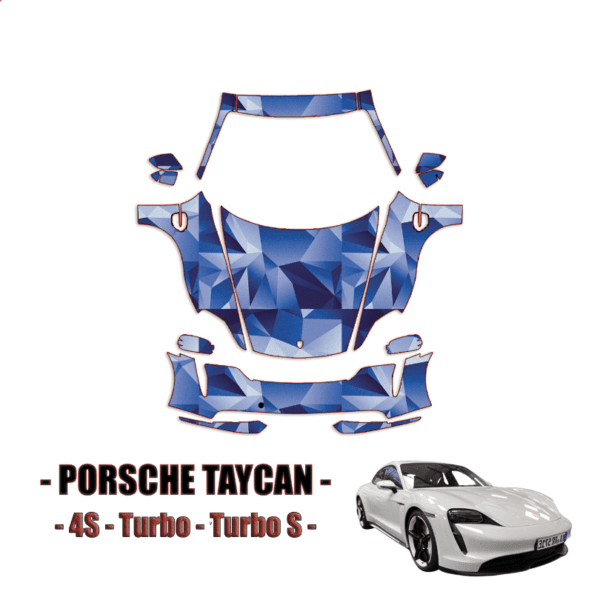 2020-2023 Porsche Taycan PPF Kit Pre Cut Paint Protection Kit – Full Front