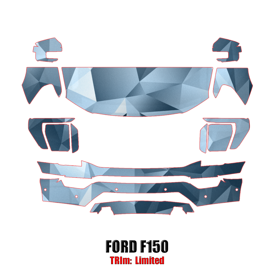 2021-2023 Ford F150 Limited Precut Paint Protection PPF Kit – Partial Front