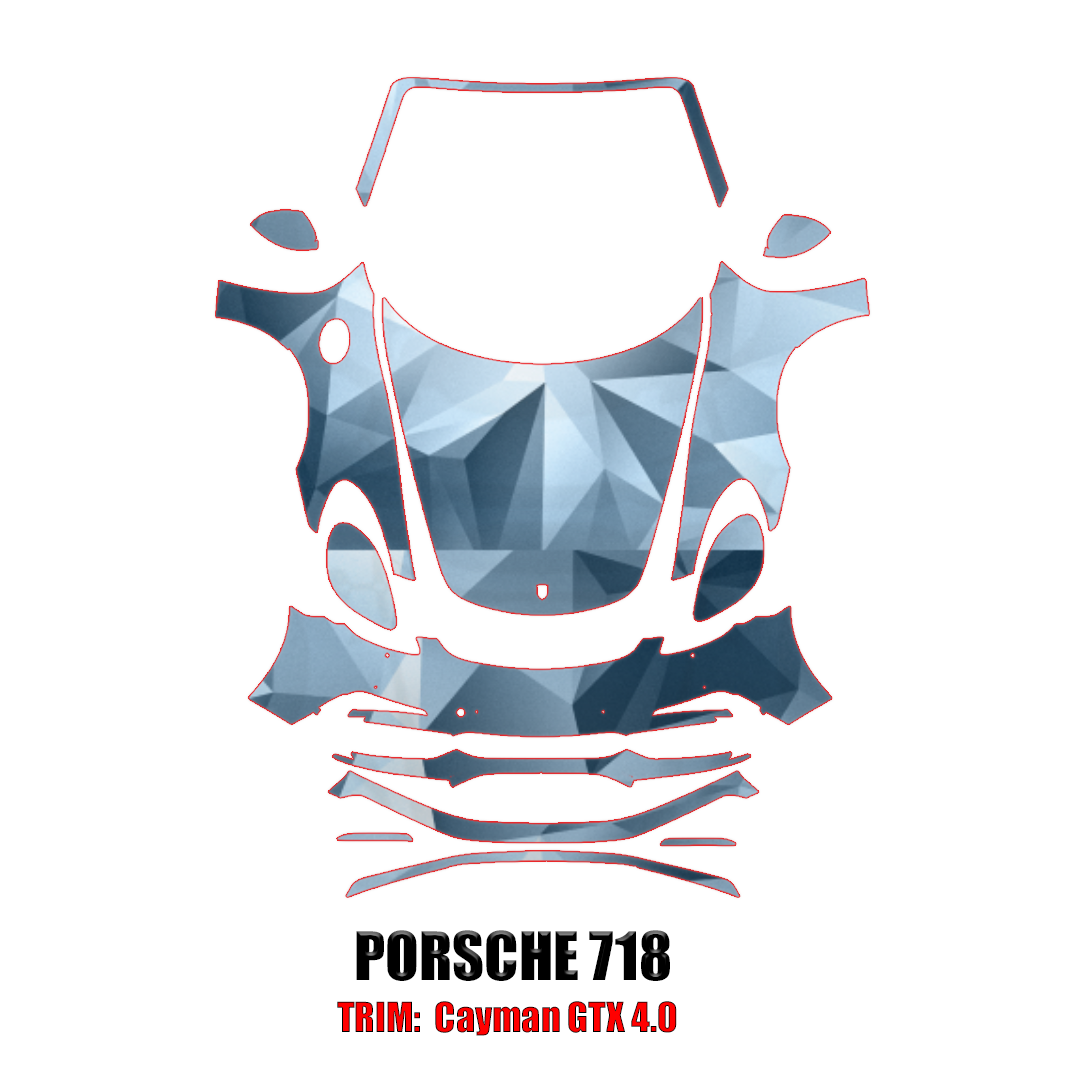 2021-2024 Porsche 718 Cayman GTS 4.0 Precut Paint Protection Kit – Full Front+