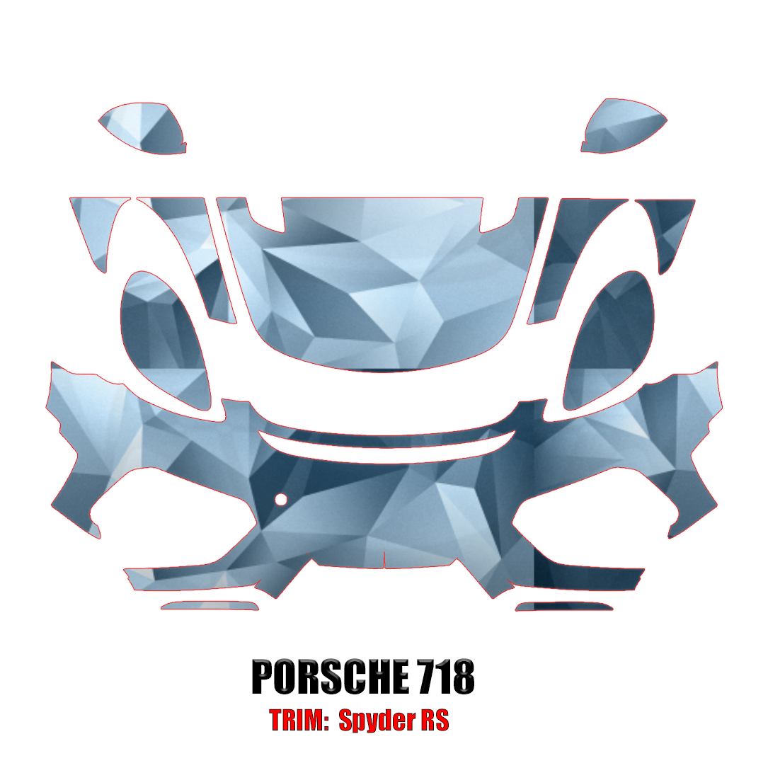 2023-2024 Porsche 718 Spyder RS Precut Paint Protection Kit – Partial Front