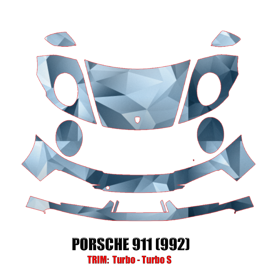 2021-2024 Porsche 911 Turbo Precut Paint Protection Kit – Partial Front