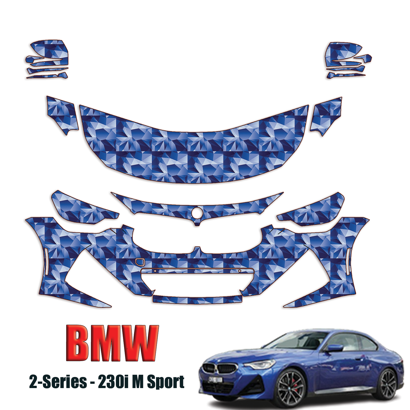 2022-2024 BMW 2 Series Precut Paint Protection PPF Kit – Partial Front