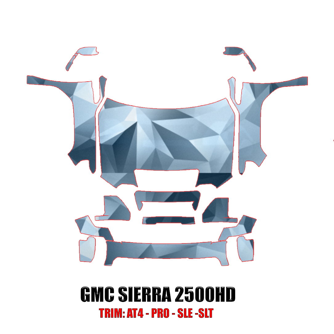 2022-2024 GMC Sierra 2500HD Precut Paint Protection PPF Kit – Full Front