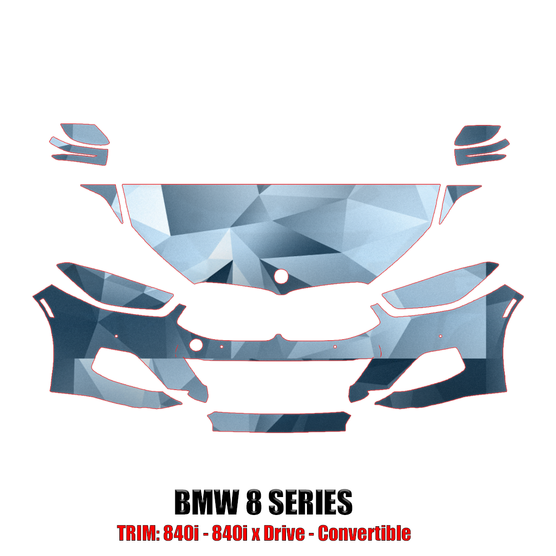 2023-2024 BMW 8 Series Precut Paint Protection PPF Kit – Partial Front