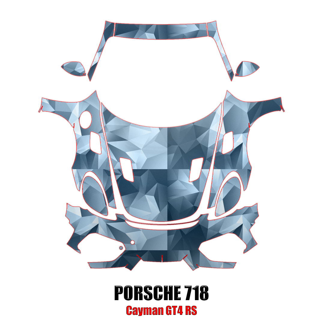 2022-2024 Porsche 718 GT4 RS Precut Paint Protection Kit – Full Front+