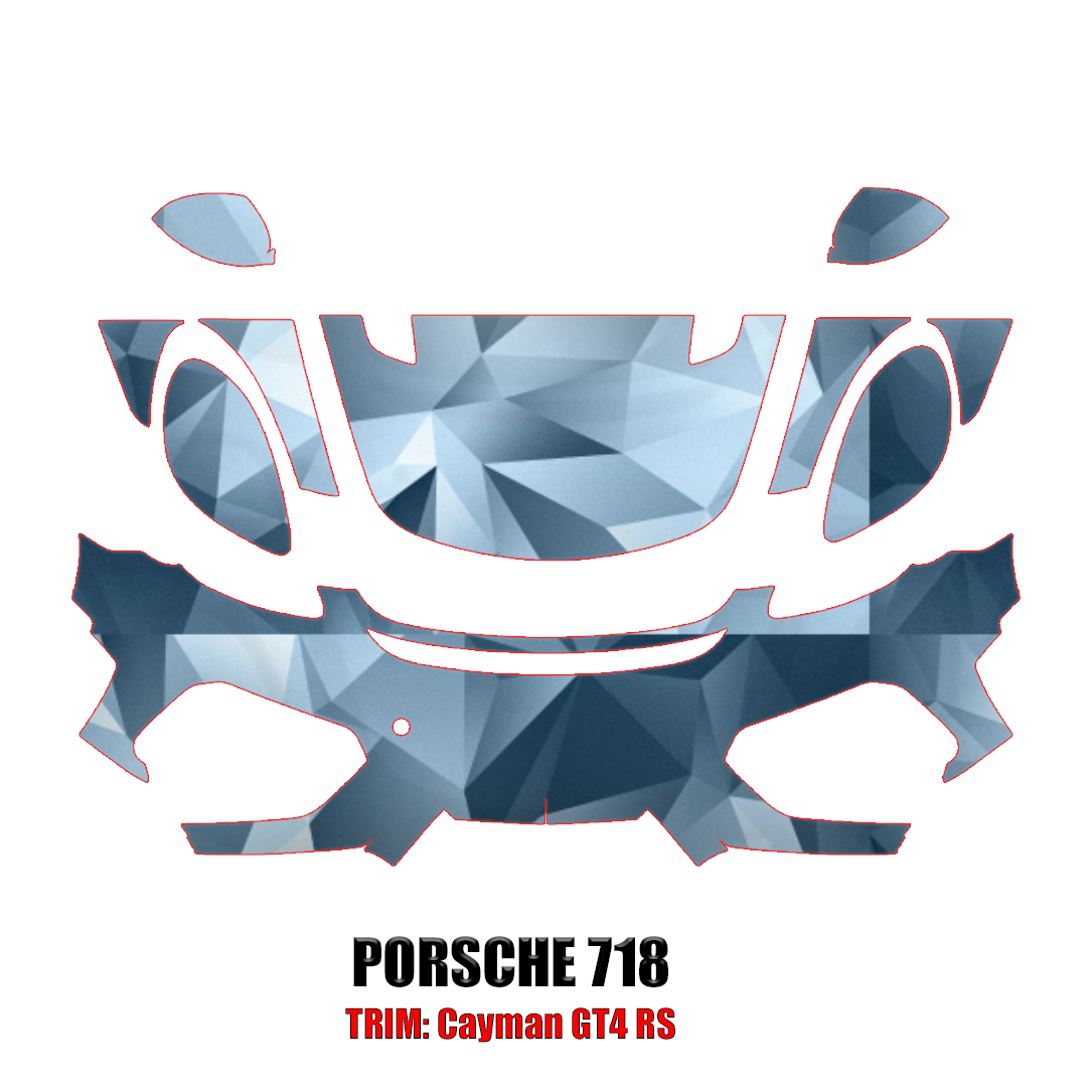 2022-2024 Porsche 718 Cayman GT4 RS Precut Paint Protection Kit – Partial Front