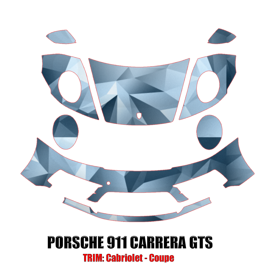 2022-2024 Porsche 911 Carrera GTS Precut Paint Protection Kit – Partial Front