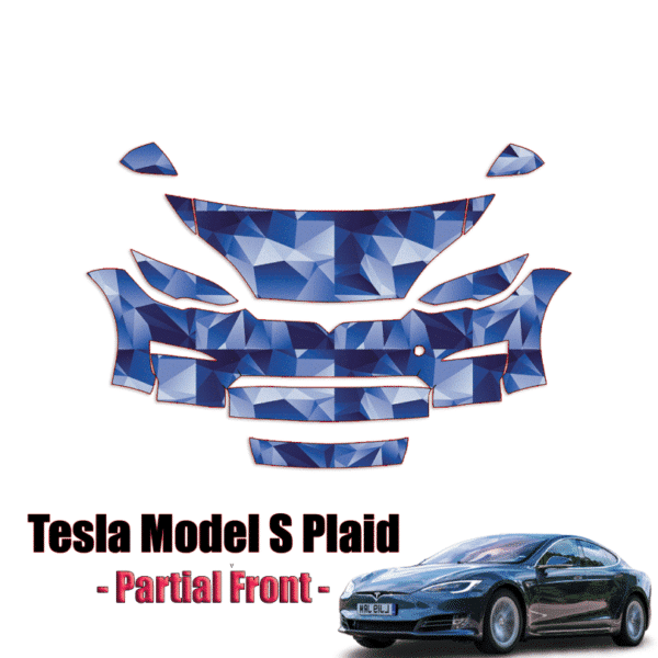 2021.5-2024 Tesla Model S-Plaid Precut Paint Protection Kit – Partial Front