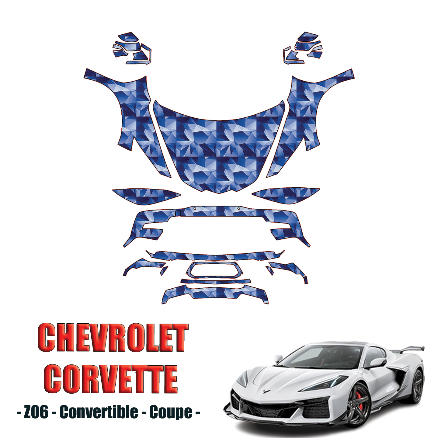 2023-2024 Chevrolet Corvette Z06 Precut Paint Protection PPF Kit – Full Front