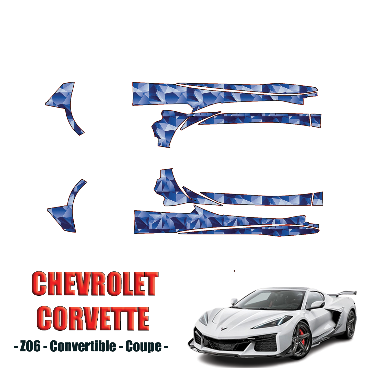 2023-2024 Chevrolet Corvette Z06 Precut Paint Protection Kit PPF – Rocker Panels