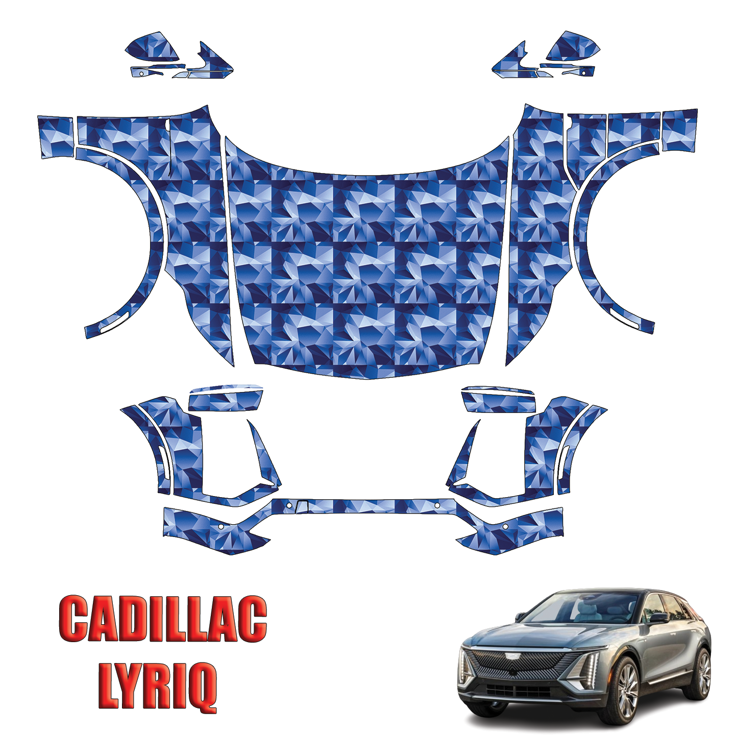 2023-2024 Cadillac Lyriq Precut Paint Protection PPF Kit – Full Front+