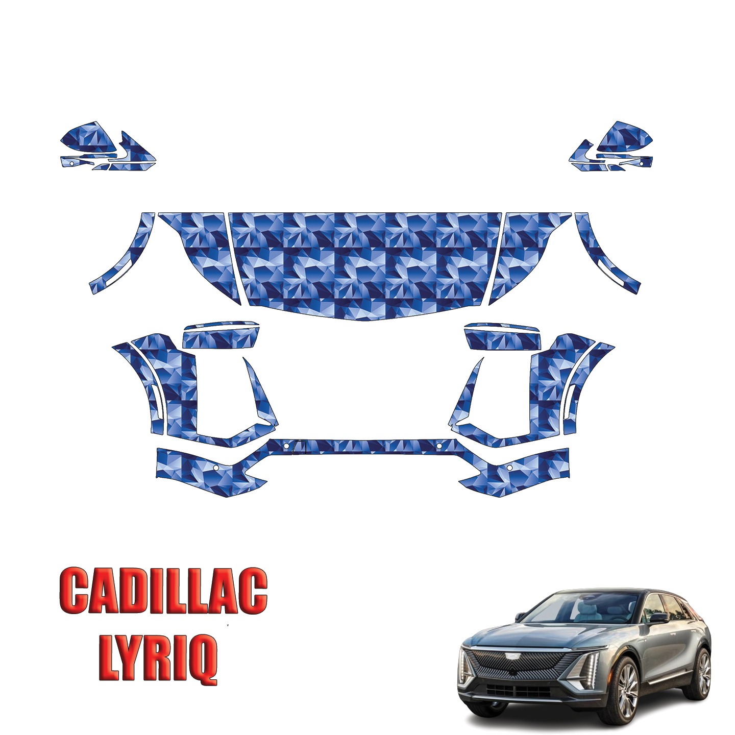 2023-2024 Cadillac Lyriq Precut Paint Protection PPF Kit – Partial Front
