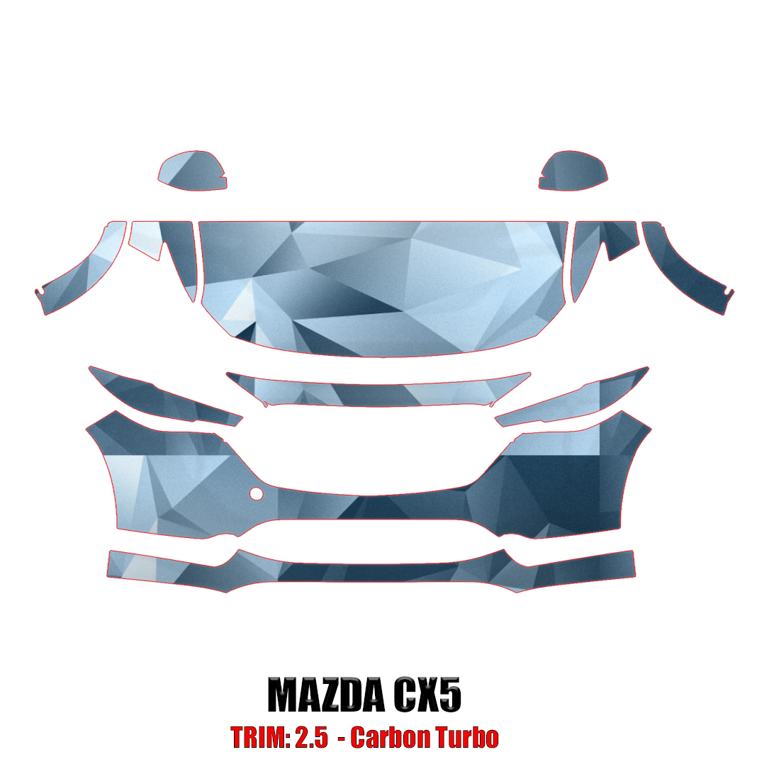 2023-2024 Mazda CX-5 Precut Paint Protection PPF Kit – Partial Front