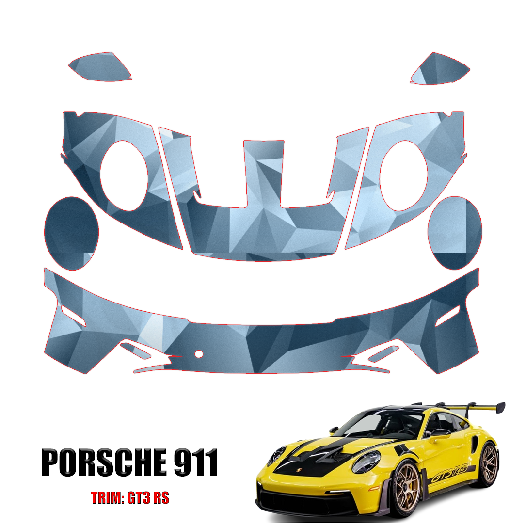 2023-2024 Porsche 911 GT3 RS Precut Paint Protection PPF Kit – Partial Front