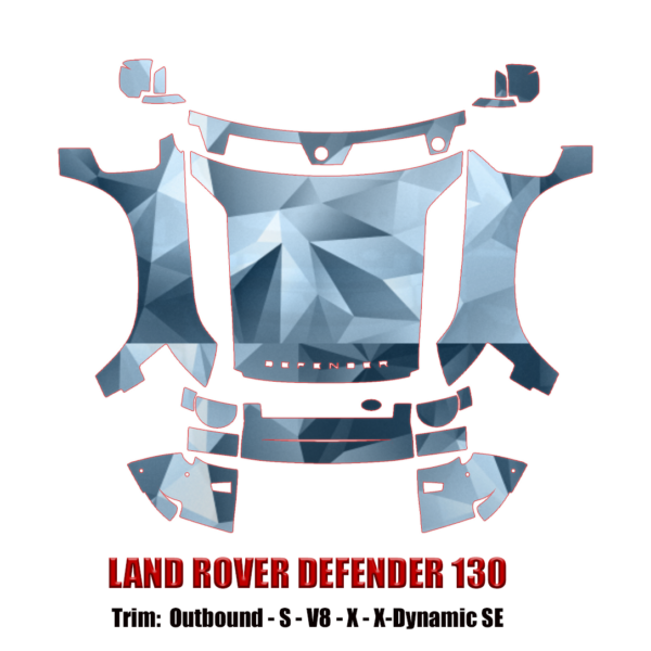 2023-2025 Land Rover Defender 130 Precut Paint Protection PPF Kit – Full Front