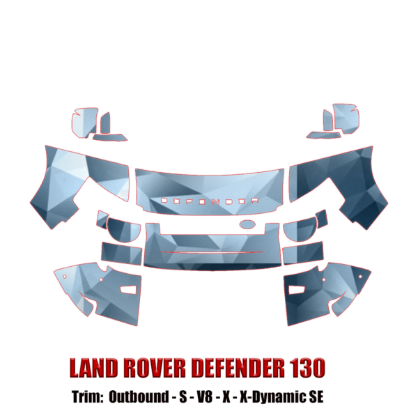 2023-2025 Land Rover Defender 130 Precut Paint Protection PPF Kit – Partial Front