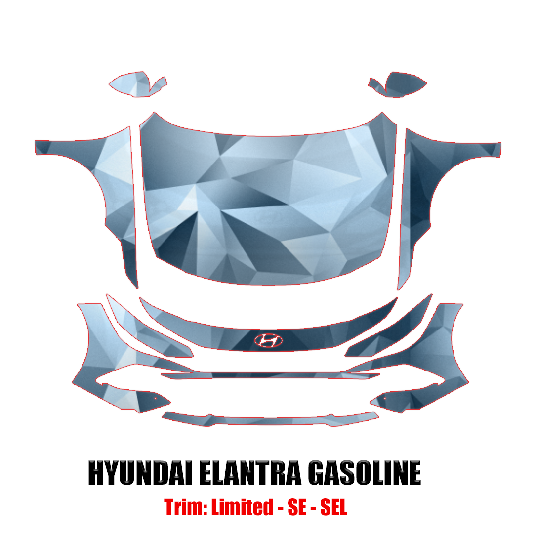 2024-2025 Hyundai Elantra Gasoline Precut Paint Protection Kit – Full Front