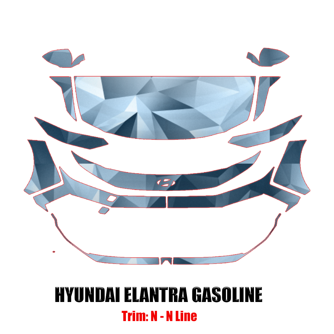 2024-2025 Hyundai Elantra Gasoline N – N-Line Precut Paint Protection Kit – Partial Front