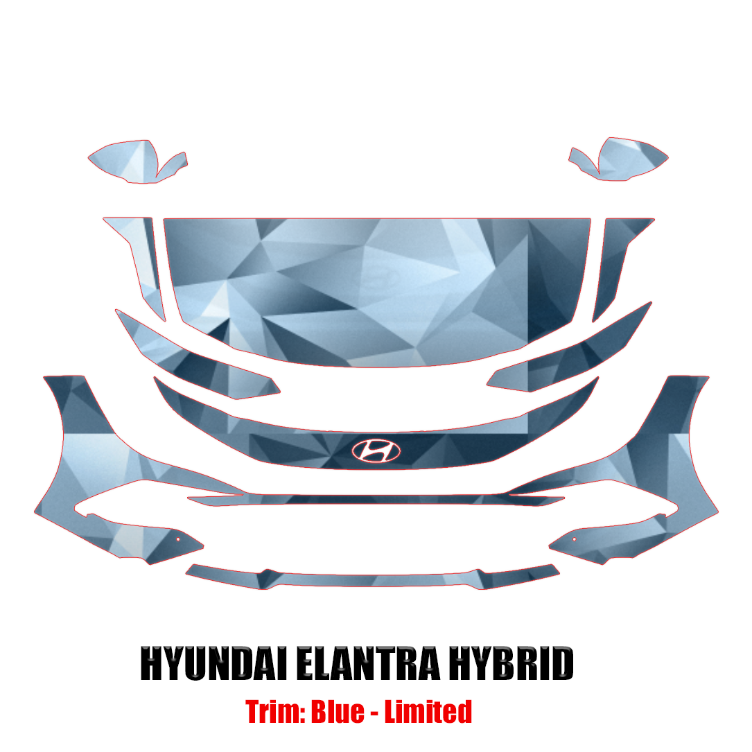 2024-2025 Hyundai Elantra Hybrid Precut Paint Protection Kit – Partial Front