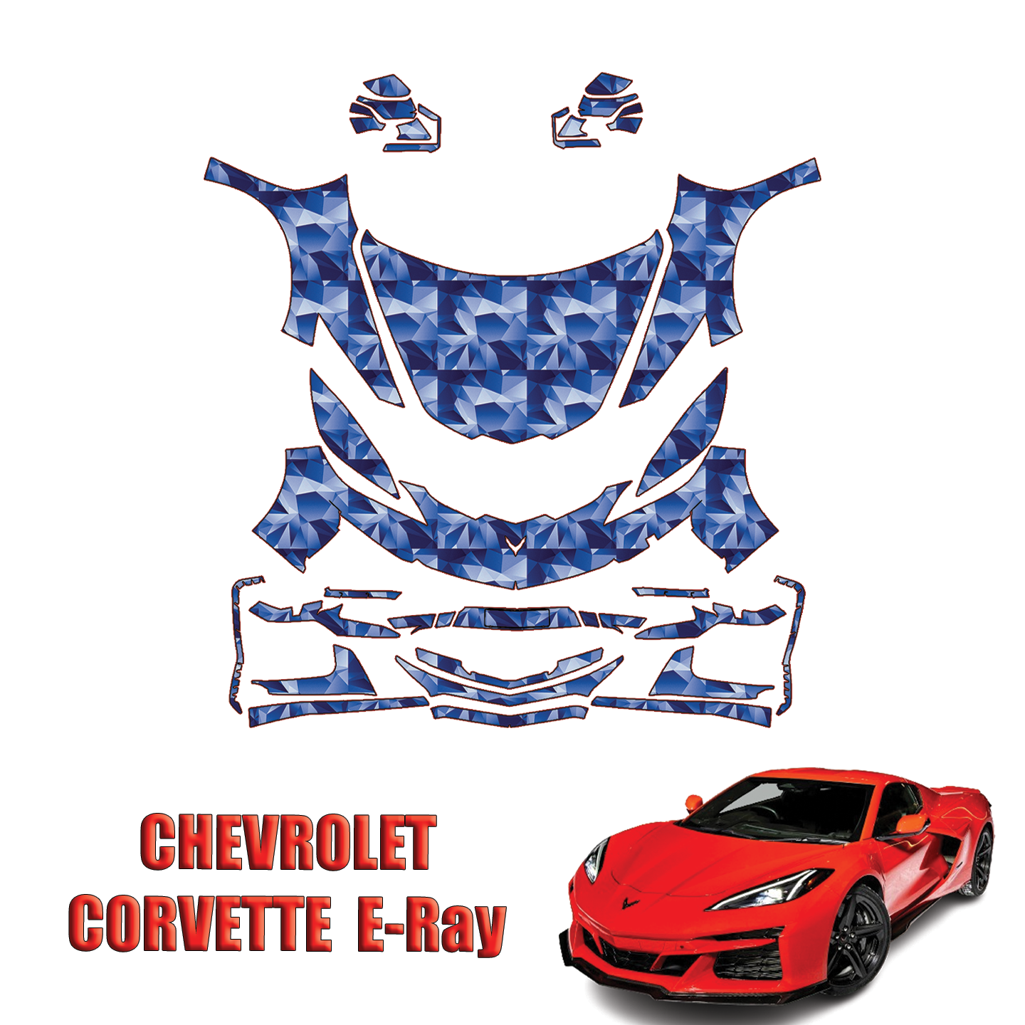 2024-2025 Chevrolet Corvette E-Ray Precut Paint Protection PPF Kit – Full Front