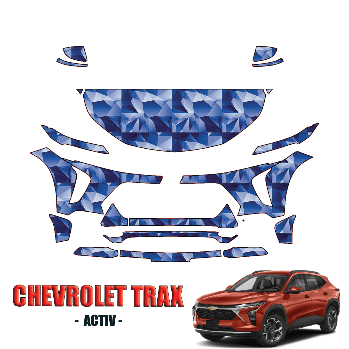 2024-2025 Chevrolet Trax Activ Precut Paint Protection PPF Kit – Partial Front