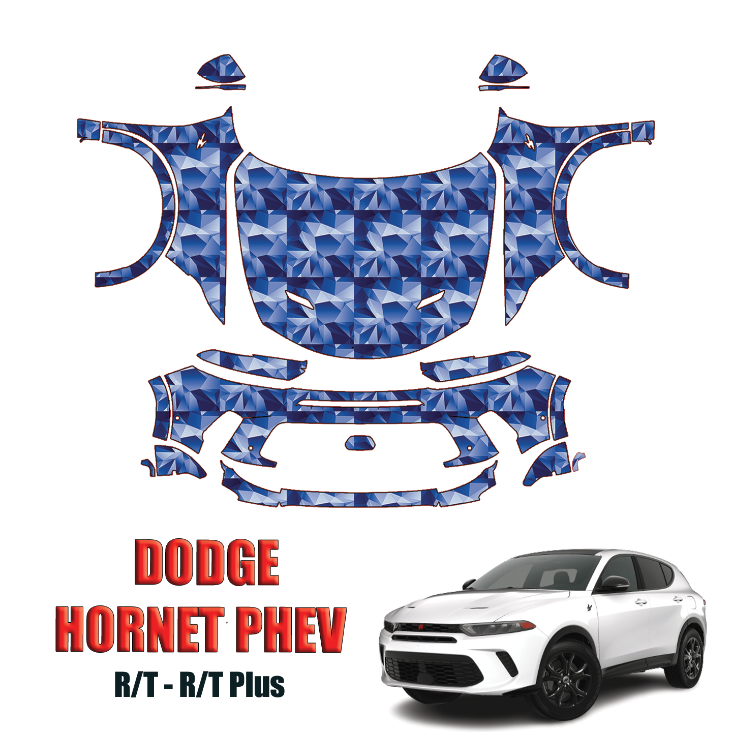 2024-2025 Dodge Hornet PHEV Precut Paint Protection PPF Kit – Full Front