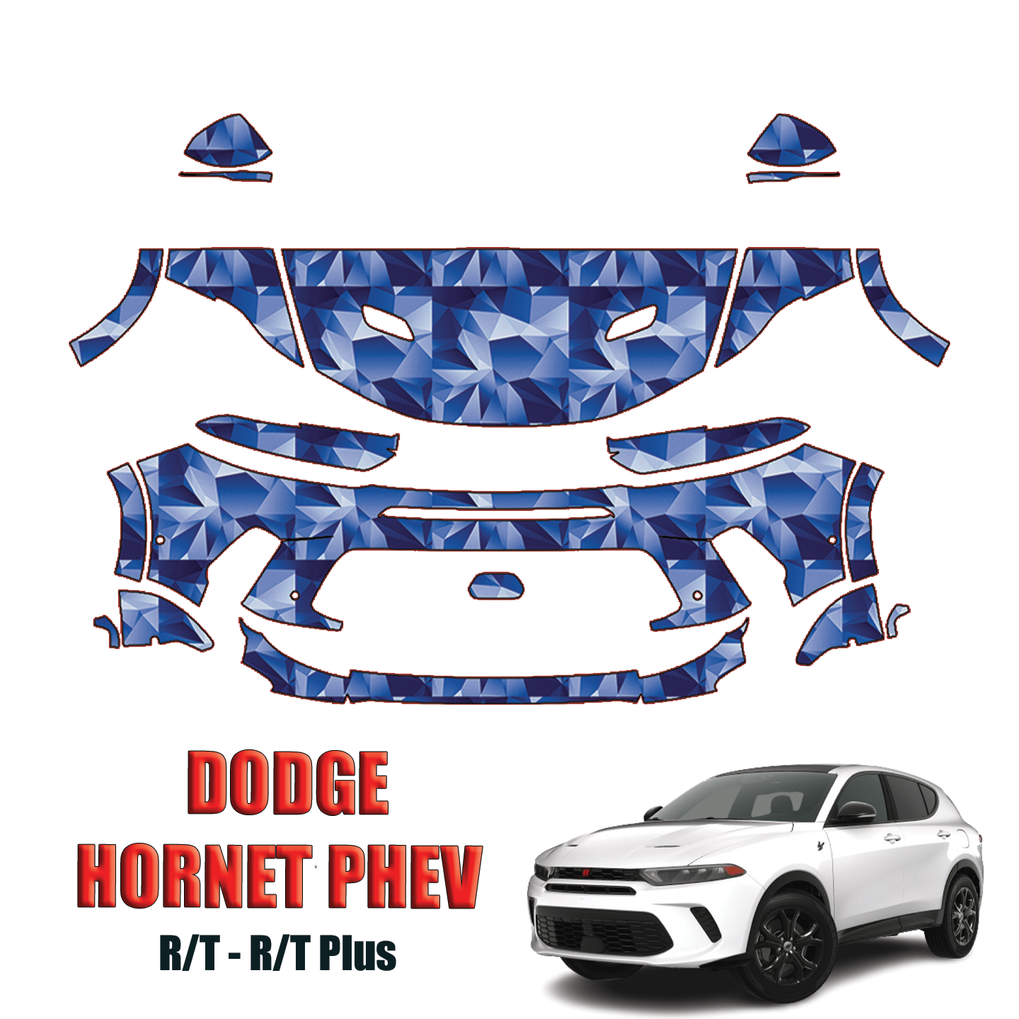 2024-2025 Dodge Hornet PHEV Precut Paint Protection PPF Kit – Partial Front