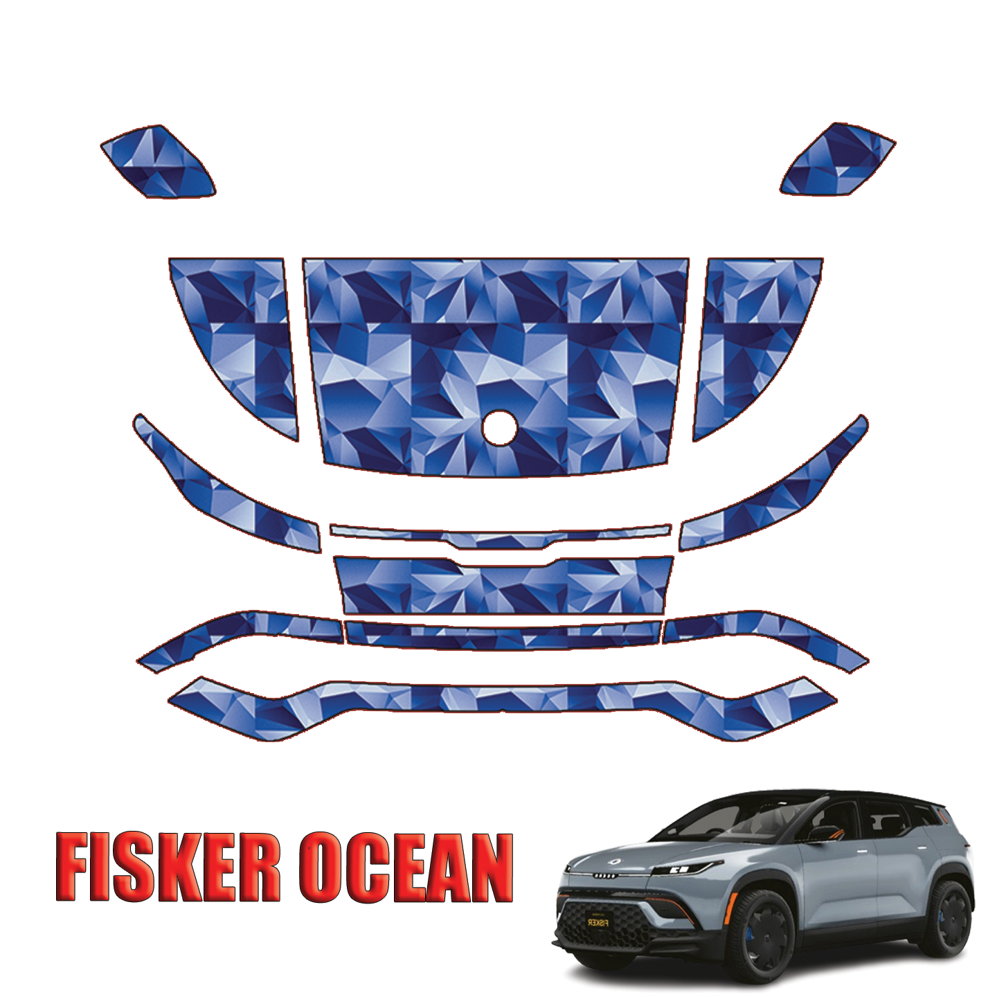 2024-2025 Fisker Ocean Precut Paint Protection PPF Kit – Partial Front