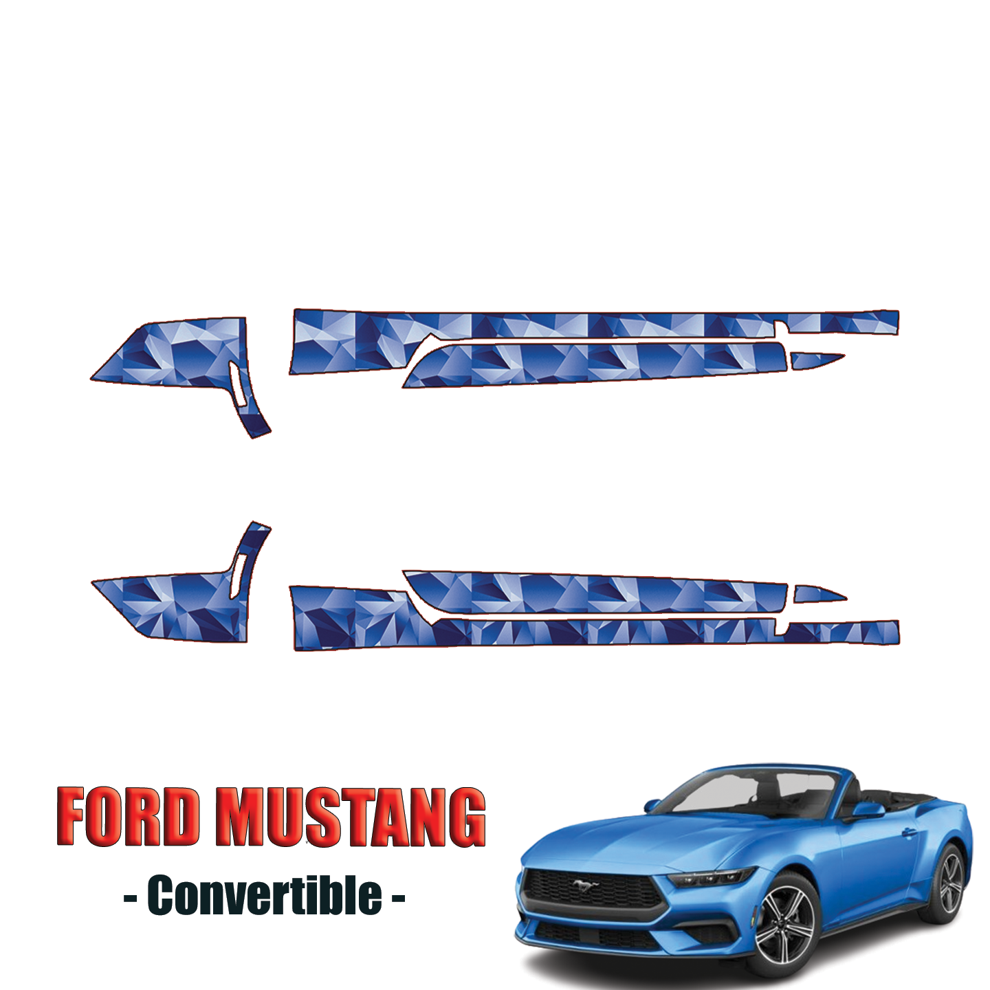 2024-2025 Ford Mustang Paint Protection Kit (PPF) – Rocker Panels