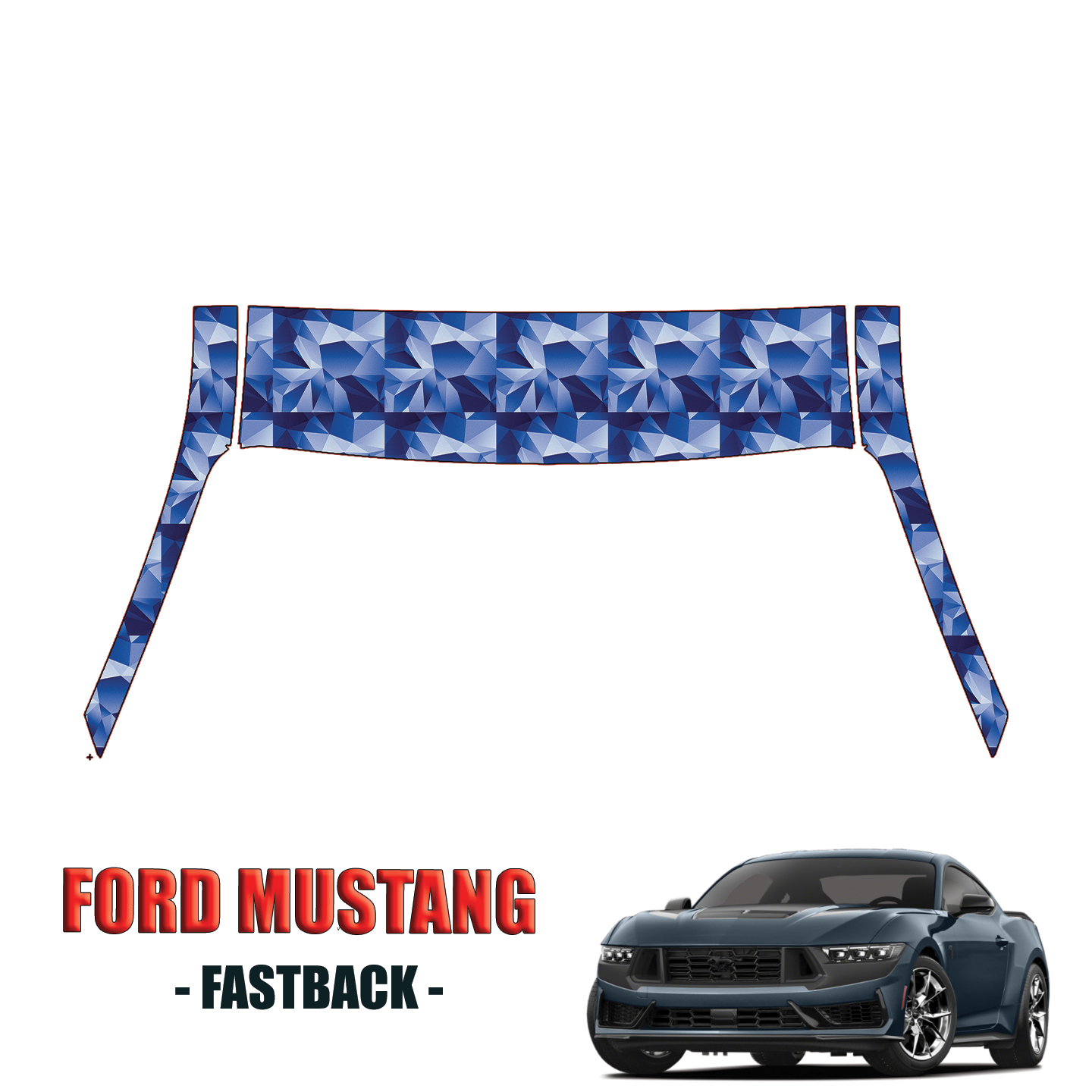 2024-2025 Ford Mustang Fastback Precut Paint Protection PPF Kit – A Pillars