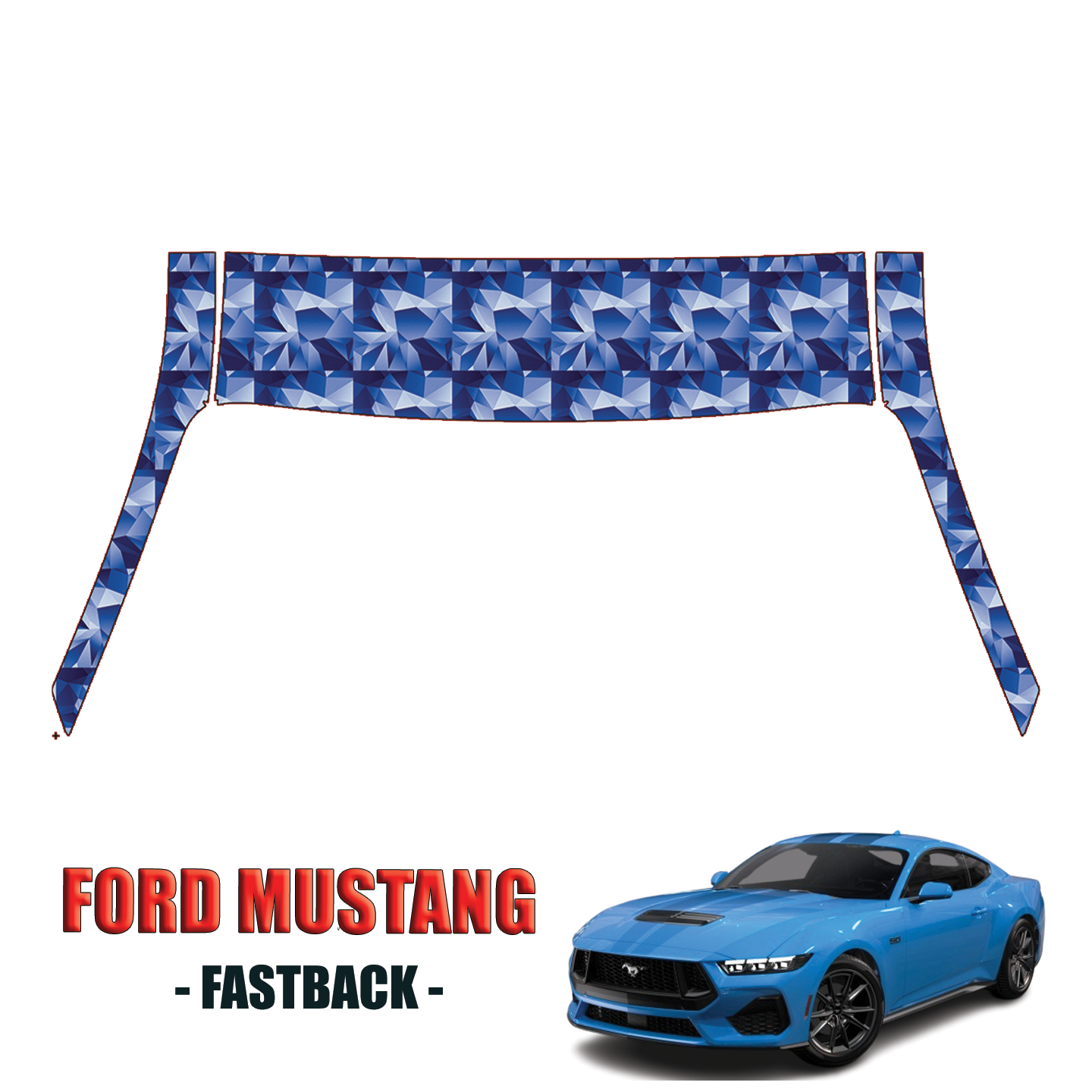 2024-2025 Ford Mustang Fastback Precut Paint Protection PPF Kit – A Pillars