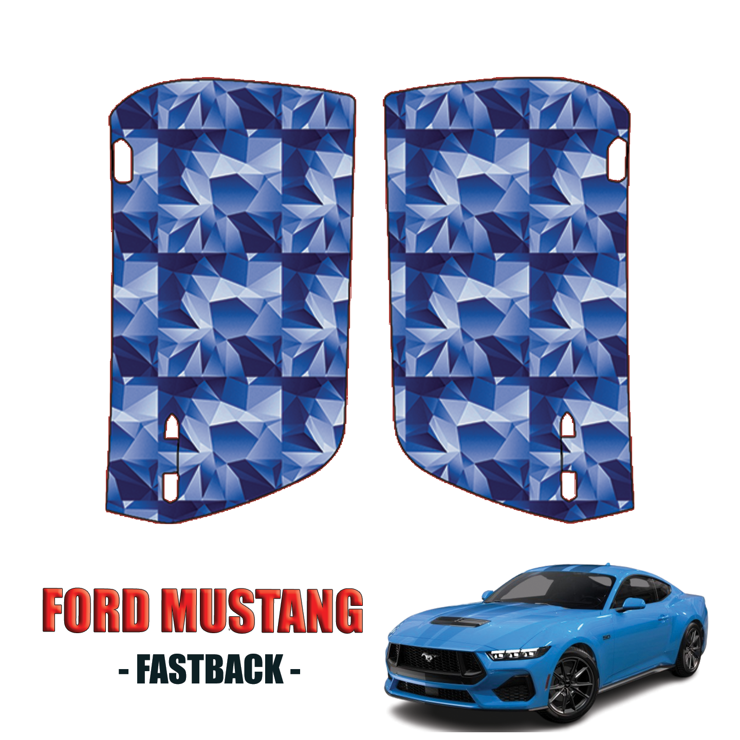 2024-2025 Ford Mustang Fastback Precut Paint Protection PPF Kit – Full  Doors